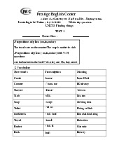 [ TỔNG HỢP ] TEST TIẾNG ANH NGỮ PHÁP IN ON AT | Trường Đại học Hải Phòng