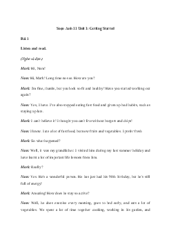 Giải Tiếng Anh 11 Unit 1: Getting Started