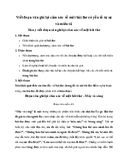 Soạn văn 6: Viết đoạn văn ghi lại cảm xúc về một bài thơ có yếu tố tự sự và miêu tả | Ngữ văn 6 | Kết nối tri thức