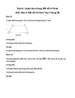 Giải Toán 8 Luyện tập chung trang 56 | Kết nối tri thức