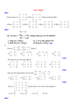 Bài tập toán cao cấp