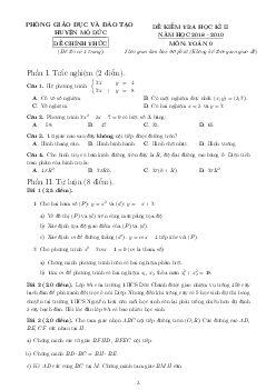 Đề thi HK2 Toán 9 năm 2018 – 2019 phòng GD&ĐT Mộ Đức – Quảng Ngãi