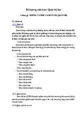 đề cương môn học: quản trị học chương 1. những vấn đề cơ bản của quản trị | Học viện Nông nghiệp Việt Nam