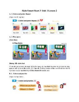 Sách Smart Start 3 Unit 1 My friends Lesson 2