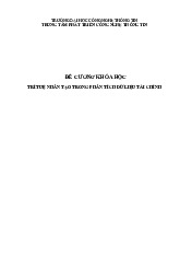 Đề cương khóa học: Trí Tuệ Nhân Tạo trong Phân Tích Dữ Liệu Tài Chính | Môn Phân tích dữ liệu - Đại học Sư phạm Kỹ thuật Thành phố Hồ Chí Minh