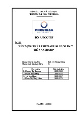 Xây dựng phát triển app Ar 3d Object trên Android | Báo cáo Đồ án cơ sở