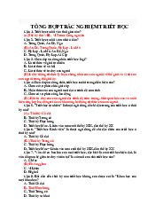 Tổng hợp trắc nghiệm - Triết học Mác - Lênin | Trường Đại học Kinh tế, Đại học Quốc gia Hà Nội