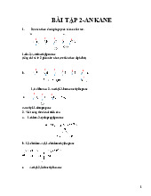 Bài tập về alkane môn hóa học đại cương trường Đại học bách khoa - đại học Đà nẵng.