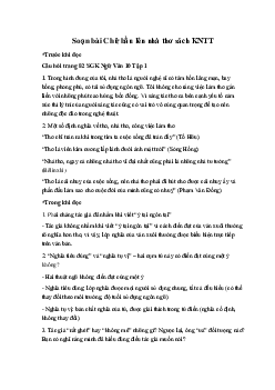 Soạn bài Chữ bầu lên nhà thơ sách KNTT