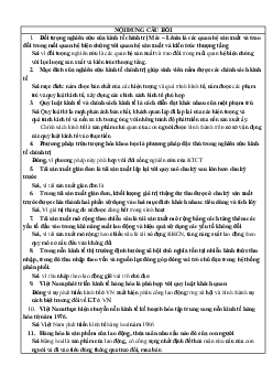 Ngân hàng câu hỏi tổng hợp môn Kinh tế Chính trị | Học viện Ngân hàng