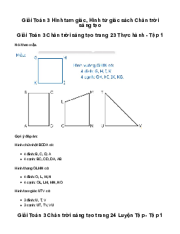 Giải Toán 3: Hình tam giác. Hình tứ giác | Chân trời sáng tạo