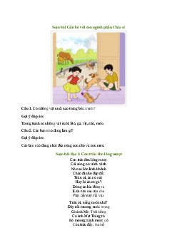 Soạn bài Gắn bó với con người (trang 11) | Tiếng việt 2 Sách Cánh diều