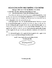 Giáo trình môn thị trường tài chính | Trường Đại học Khánh Hòa