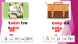 Giáo án điện tử Tiếng việt 1 bài 53 Chân trời sáng tạo: Học vấn: ăm, ăp
