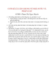 Đề cuối kì Lý luận Nhà Nước và pháp luật | Trường Đại học Kinh tế – Luật