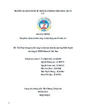 Quản lý chức năng và hoạt động của tổ chức - 02 | Bài tập nhóm môn Quản lý học