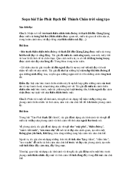 Soạn bài Tảo Phát Bạch Đế Thành | Ngữ văn 11 Chân trời sáng tạo