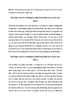 Viết đoạn văn kể về những bộ phim hoạt hình mà em đã xem, trong đó có sử dụng dấu ngoặc kép| Văn mẫu Tiếng việt 10| Cánh diều