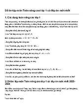 Đề ôn tập môn Toán nâng cao lớp 1 có đáp án mới nhất