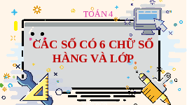 Giáo án điện tử Toán 4 Chân trời sáng tạo: Các số có 6 chữ số