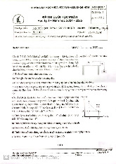Đề thi cuối HKI học phần Vật Lý đại cương 1 (Cơ và nhiệt) năm 2024 - 2025 | Trường Đại học Khoa học tự nhiên, Đại học Quốc gia Thành phố Hồ Chí Minh