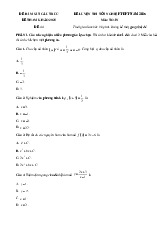 Đề thi thử tốt nghiệp THPT 2025 môn Toán bám sát đề minh họa - Đề 44