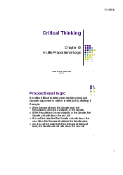 Critical Thinking Chapter 10 - Critical Thinking | Trường Đại học Quốc tế, Đại học Quốc gia Thành phố HCM