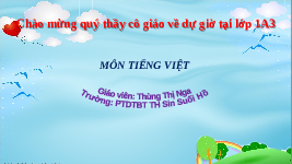 Giáo án điện tử Tiếng việt 1 Cánh diều: Tôi và các bạn