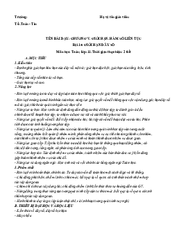 Bài 15: Giới hạn của dãy số - Giáo án Toán 11 Kết nối tri thức