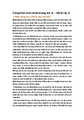 Công thức tính nhiệt lượng toả ra - Vật lý lớp 8