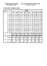 Đáp án đề kiểm tra HK1 toán 11 THPT Yên Mô B năm 2025 - 2026