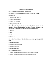 Trắc nghiệm chương 1+2  môn xác suất thống kê| Đại học Kinh tế Quốc Dân