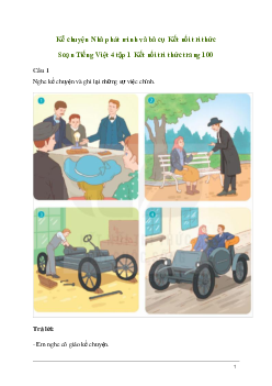 Soạn bài Nói và nghe: Kể chuyện Nhà phát minh và bà cụ | Kết nối tri thức