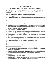 Bài tập đục lỗ môn trồng và phát triển cây thuốc | Đại học Y Dược Huế