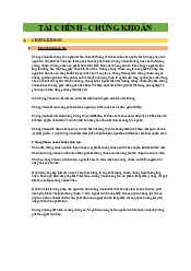 Lý thuyết về Tài chính - chứng khoán | Thị trường chứng khoán