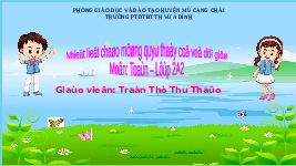 Giáo án điện tử Toán 2 Chương 3 Cánh diều: Làm quen với phép nhân - Dấu nhân