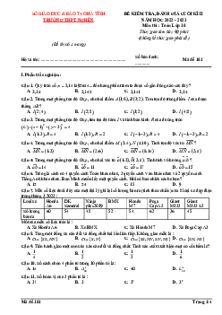 Đề cuối kì 2 Toán 10 năm 2022 – 2023 trường THPT Nghèn – Hà Tĩnh