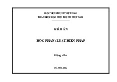 Giáo án môn Luật hiến pháp | Học viện Phụ nữ Việt Nam