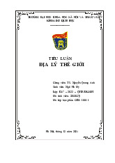 Đẳng Cấp Xã Hội Ấn Độ và Du Lịch Barcelona | Tiểu Luận Địa Lý Thế Giới