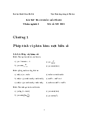 Bài tập tham khảo Giải tích 1 | Đại học Bách Khoa Hà Nội