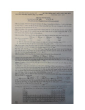 Đề thi hết môn học kì 1 Hóa đại cương năm học 2025-2026  - trường đại học Khoa học tự nhiên – Đại học quốc gia hà nội.