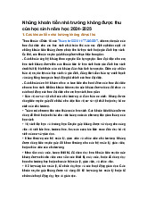 Những khoản tiền nhà trường không được thu của học sinh năm học 2024-2025