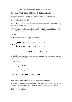 Giải SBT Sinh học 12: Bài tập có lời giải trang 5