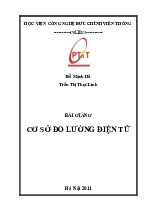 Bài giảng môn Cơ sở đo lường điện tử | Học viện Công Nghệ Bưu Chính Viễn Thông