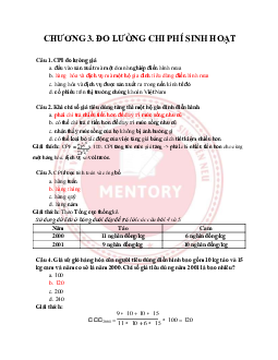 Chương 3: Đo lường chi phí sinh hoạt | Nguyên lý kế toán