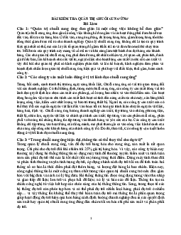 Bài kiểm tra quản trị chuỗi cung ứng | Đại học Thương mại