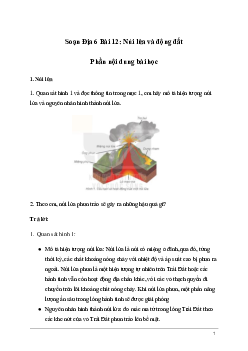 Giải Địa lí 6 Bài 12: Núi lửa và động đất | Kết nối tri thức