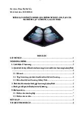 Tiểu luận cuối kỳ: Quá trình tư duy sáng tạo Samsung Galaxy Fold môn Tư duy sáng tạo và phát triển | Đại học Kinh tế Thành phố Hồ Chí Minh