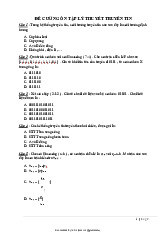 Đề cương ôn tập môn Lý thuyết truyền tin | Học viện Công Nghệ Bưu Chính Viễn Thông