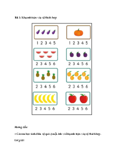 Bài tập Toán lớp 1: Các số 4, 5, 6 sách Cánh Diều
